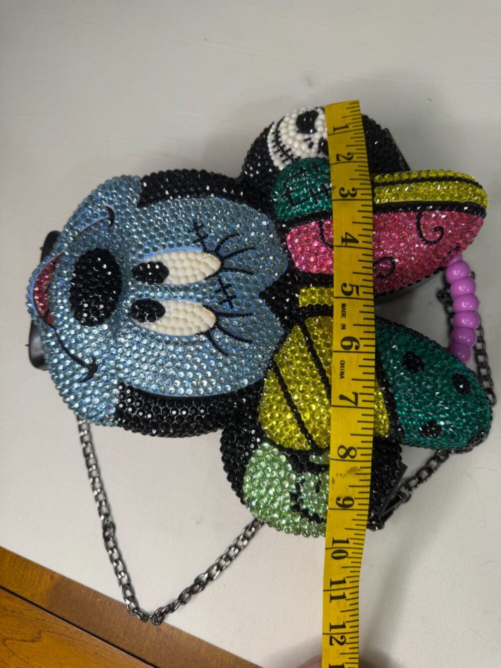 Disney Tara Toy Corp Rhinestone Novelty Character Purse Crystal Crossbody Bag - Picture 12 of 13